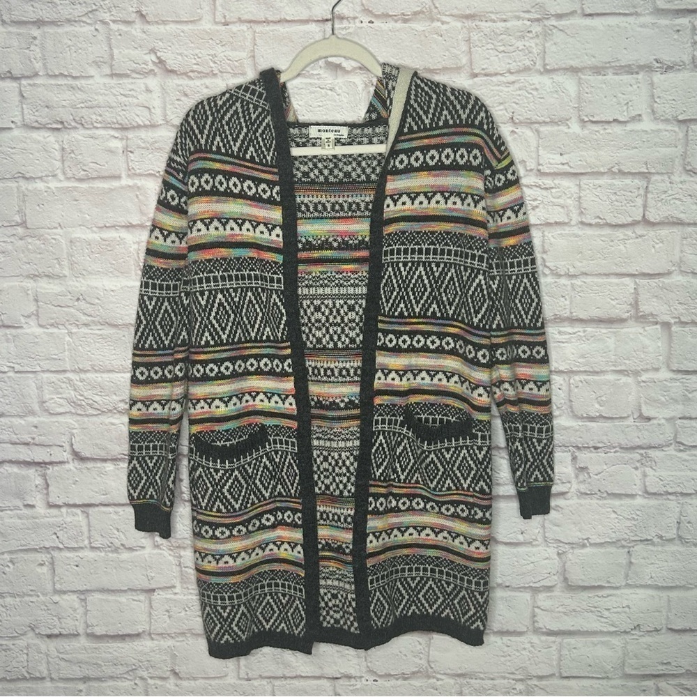 Monteau Multicolor Patterned Sweater - Picture 5 of 12
